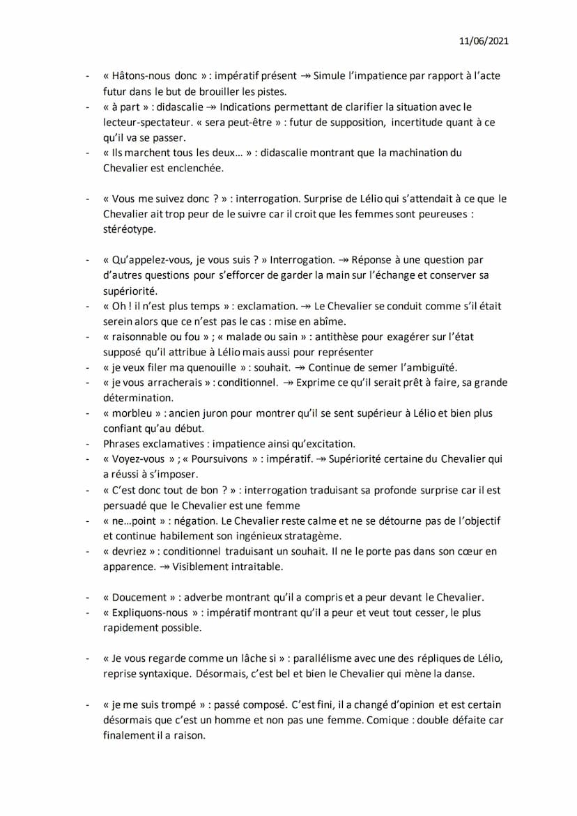 ●
Introduction :
Marivaux s'est illustré au théâtre dans le genre de la comédie. Il s'y livre à une fine
analyse de la nature humaine et du 