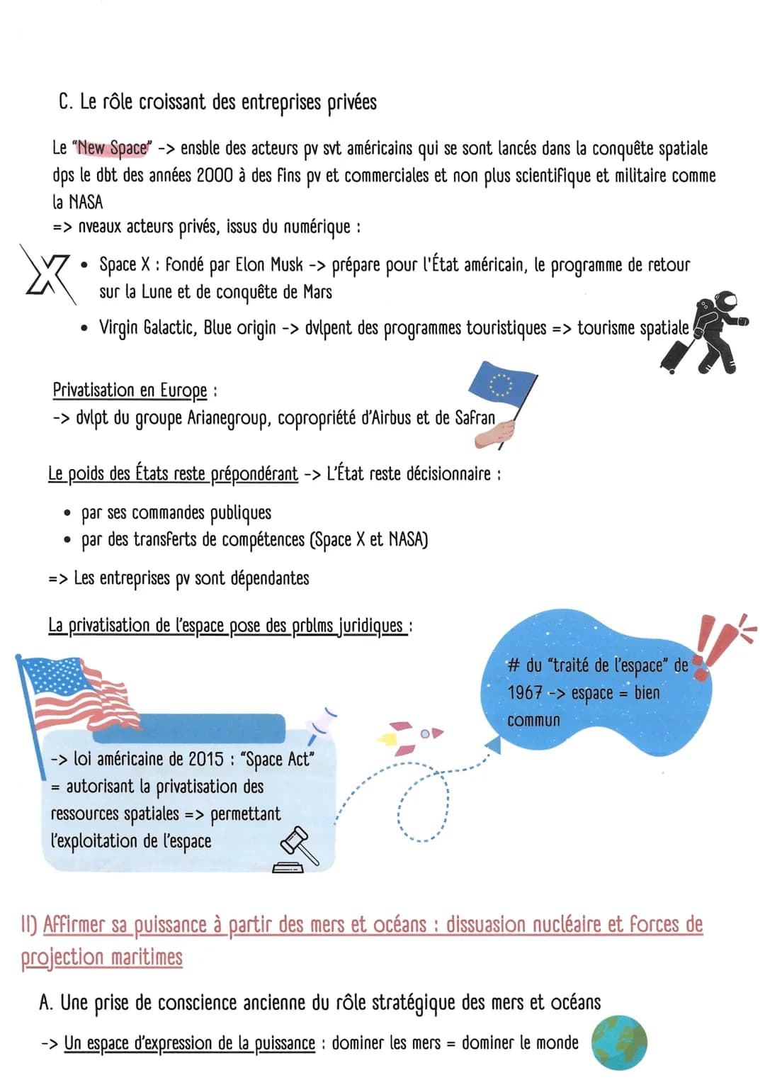 HGGSP: THÈME 1: De nouveaux espaces de
conquête
Chapitre introductif: Océan et espace: quelles spécificités ?
-> Le sociétés ont sans cesse 