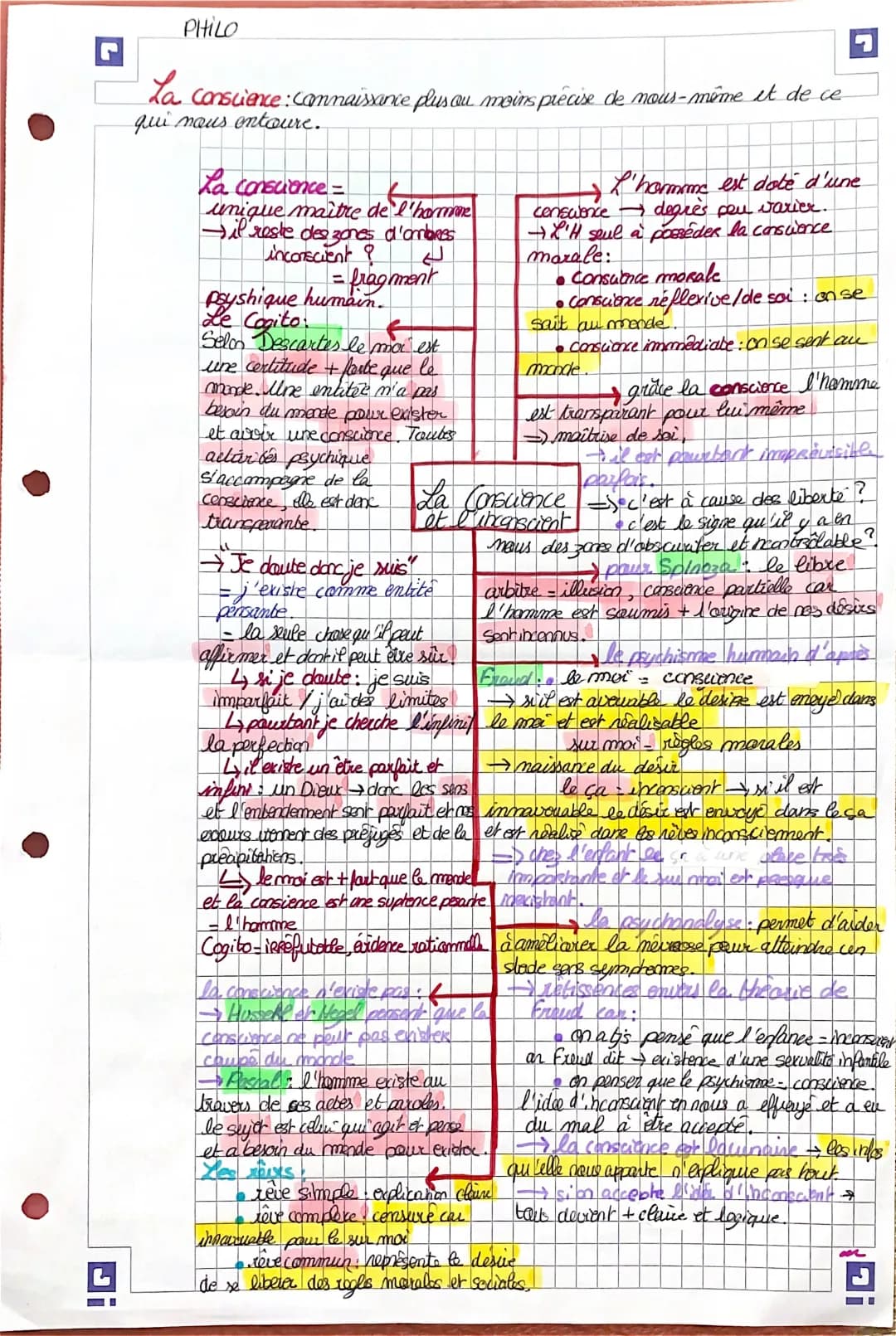 Conscience et Inconscient en Philosophie: Citations, Résumé, et Freud PDF