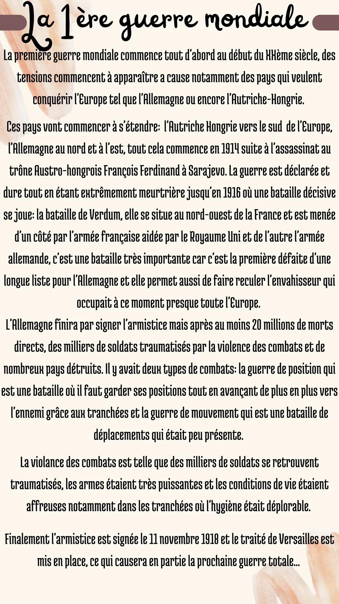 Ja 1ère guerre mondiale
La première guerre mondiale commence tout d'abord au début du XXème siècle, des
tensions commencent à apparaître a c