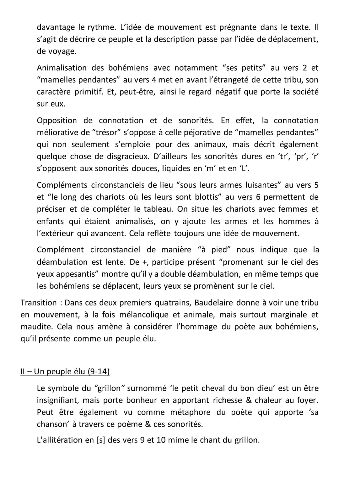 EL 1 - Bohémiens en voyage
Introduction :
Poète français du 19ème siècle, Charles Baudelaire était particulièrement
excentrique dans ses œuv