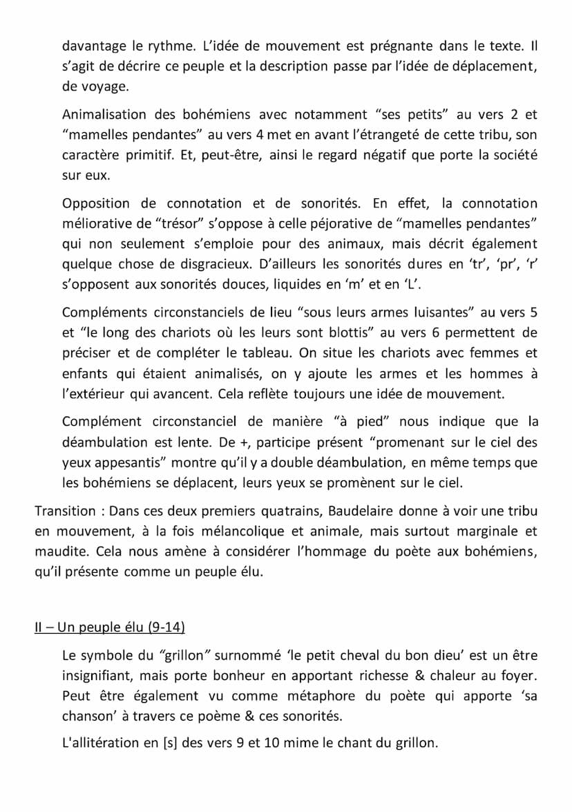 EL 1 - Bohémiens en voyage
Introduction :
Poète français du 19ème siècle, Charles Baudelaire était particulièrement
excentrique dans ses œuv