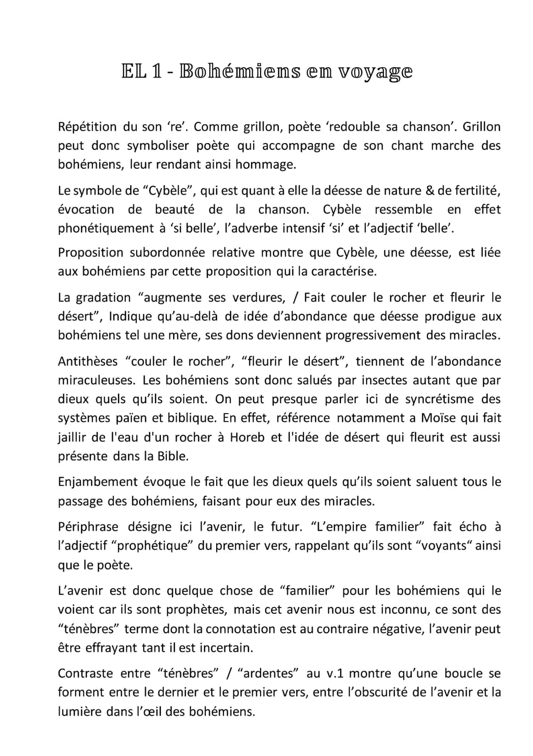 EL 1 - Bohémiens en voyage
Introduction :
Poète français du 19ème siècle, Charles Baudelaire était particulièrement
excentrique dans ses œuv