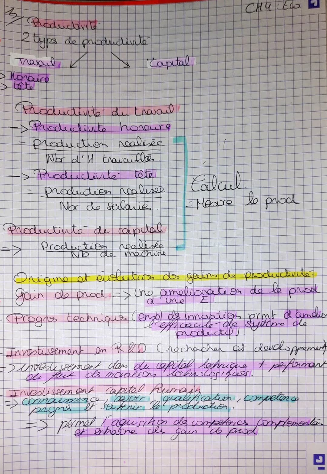 스
Facteurs de production
=> sont tout le resouros utilise par l'E
pour reproduire
-> existe deux catégorie de factuur
Facteur de production 