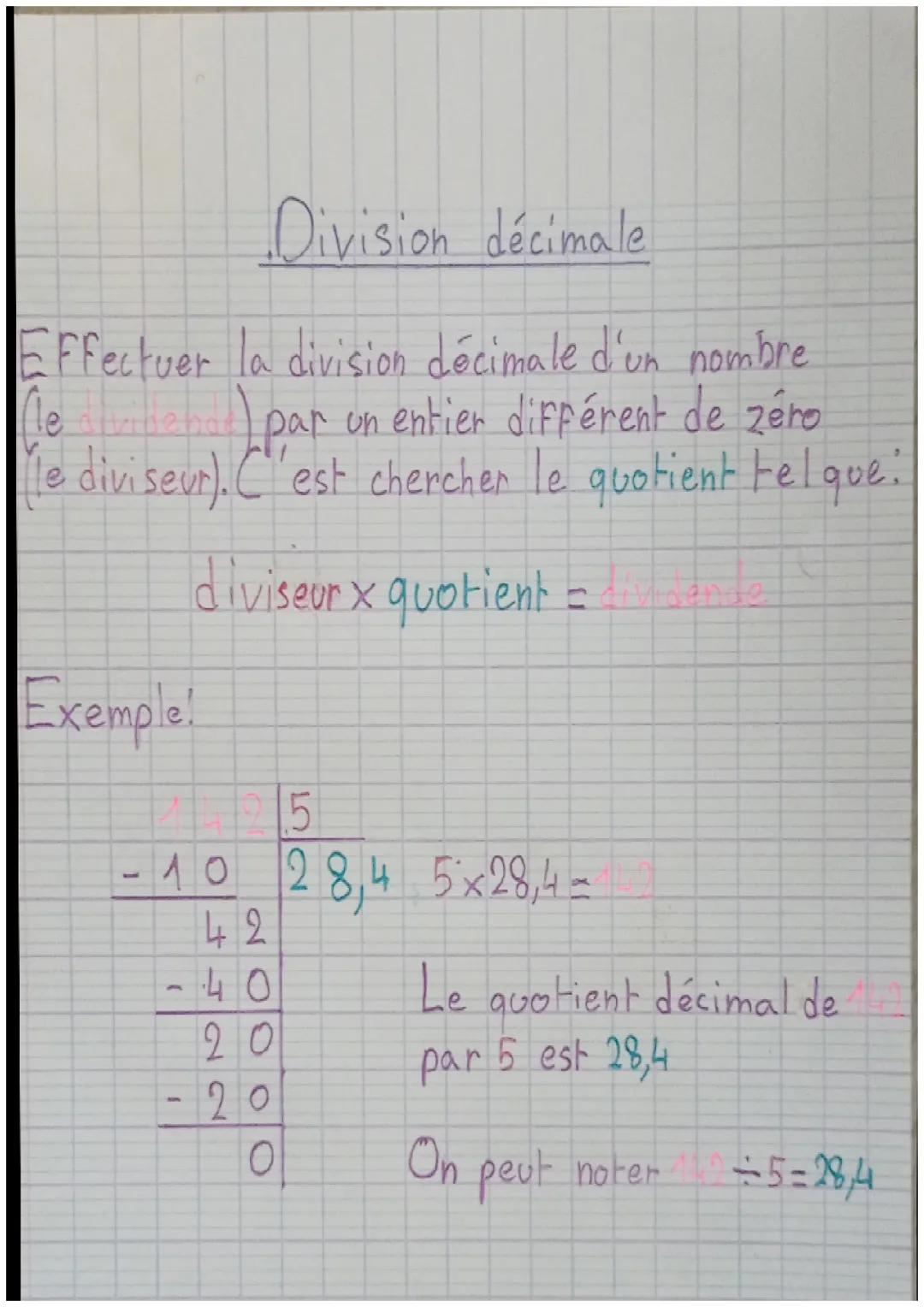 Division décimal