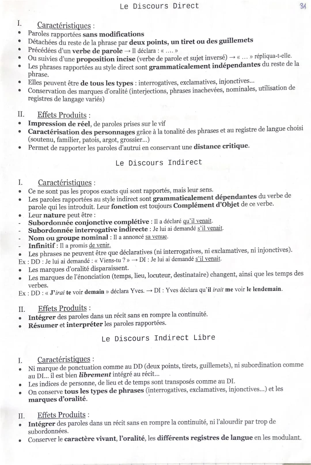 I.
●
●
●
●
●
●
●
I.
●
II. Effets Produits :
• Impression de réel, de paroles prises sur le vif
Caractérisation des personnages grâce à la to