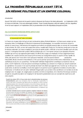 Know La troisième République avant 1914, chapitre 3 thumbnail