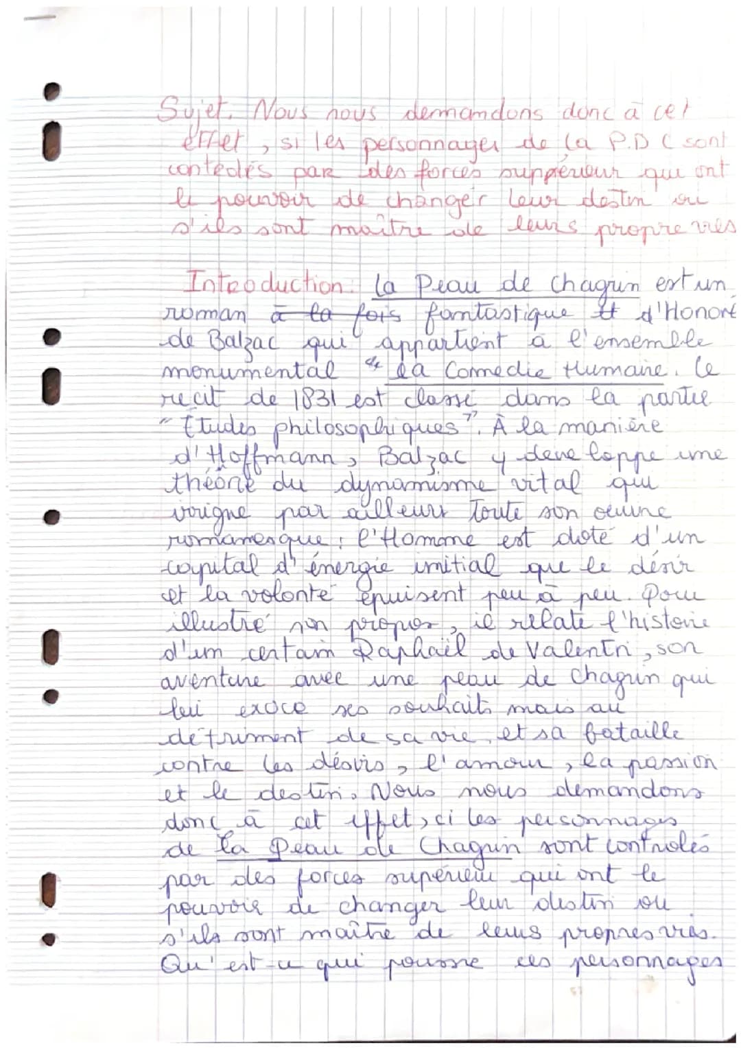 La peau de chagrin dissertation
