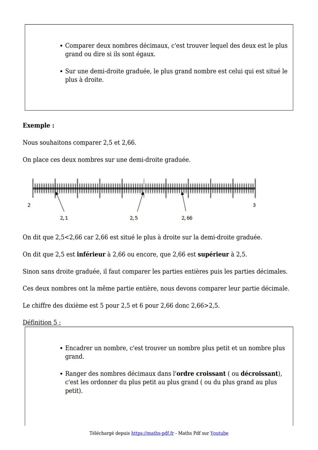 cours 6ème
Maths PDF
Créer telecharger imprimeren POP
I. Définitions et vocabulaire sur les nombres décimaux :
Définition 1:
0
Nombres décim