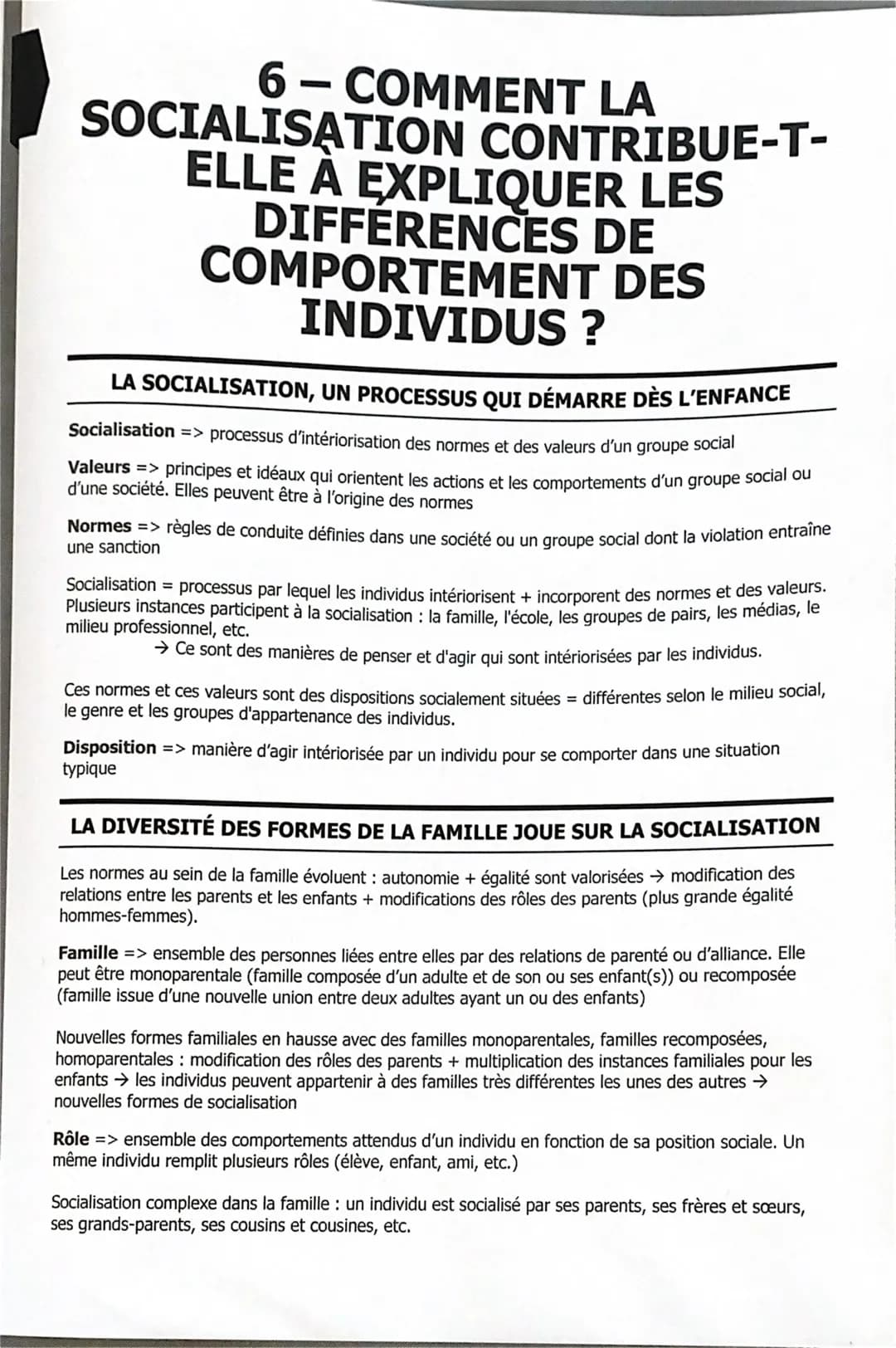 6
COMMENT LA
SOCIALISATION CONTRIBUE-T-
ELLE À EXPLIQUER LES
DIFFÉRENCES DE
COMPORTEMENT
INDIVIDUS ?
DES
-
LA SOCIALISATION, UN PROCESSUS QU