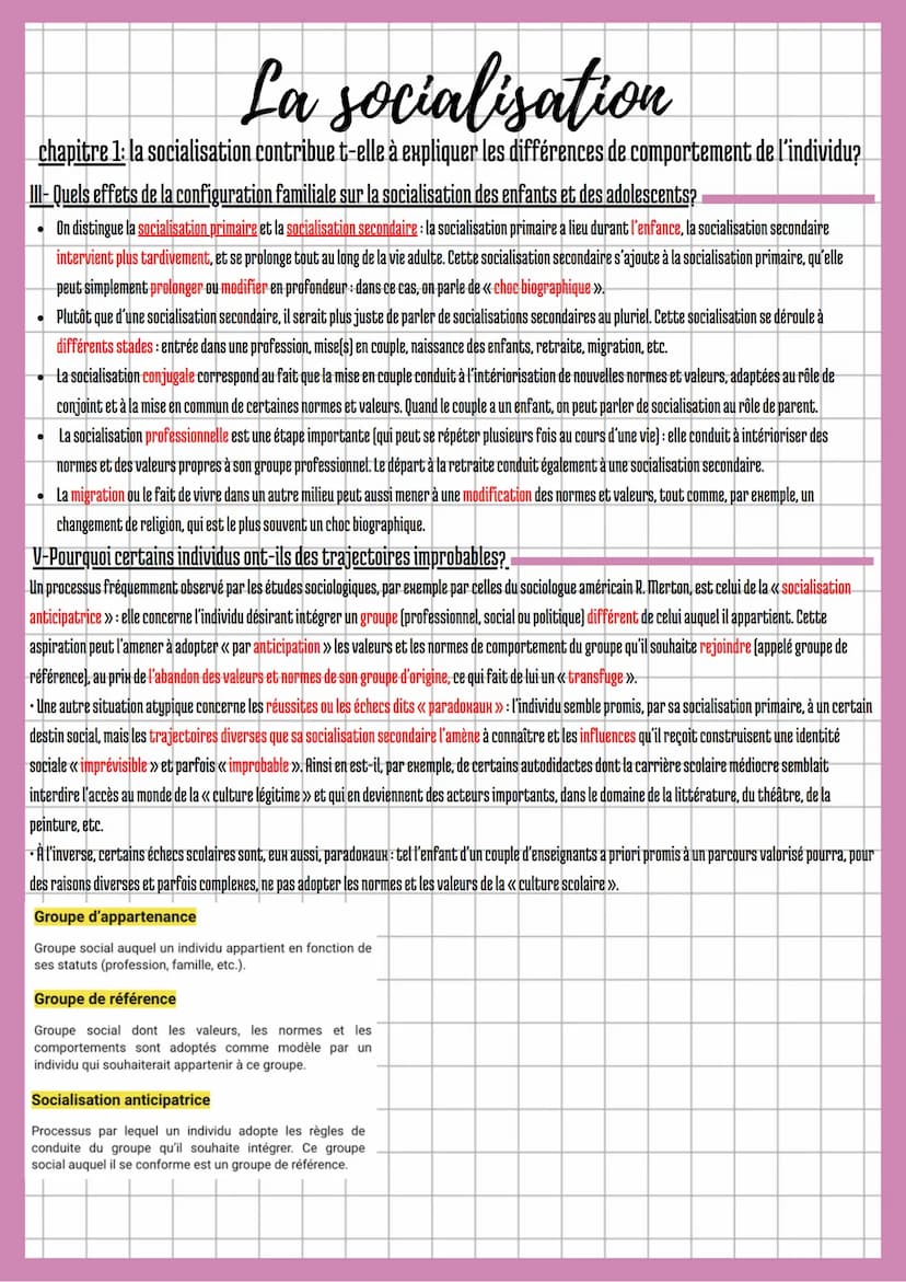 La socialisation
chapitre 1: la socialisation contribue t-elle à expliquer les différences de comportement de l'individu?
Introduction
Si no