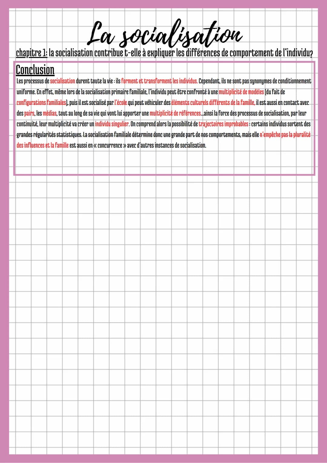 La socialisation
chapitre 1: la socialisation contribue t-elle à expliquer les différences de comportement de l'individu?
Introduction
Si no