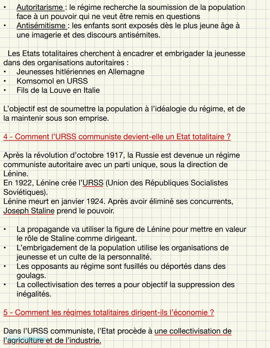 Histoire : Démocraties et totalitarismes dans l'entre-deux-guerres
●
1 - L'Europe après la Première Guerre Mondiale :
des nouvelles frontièr