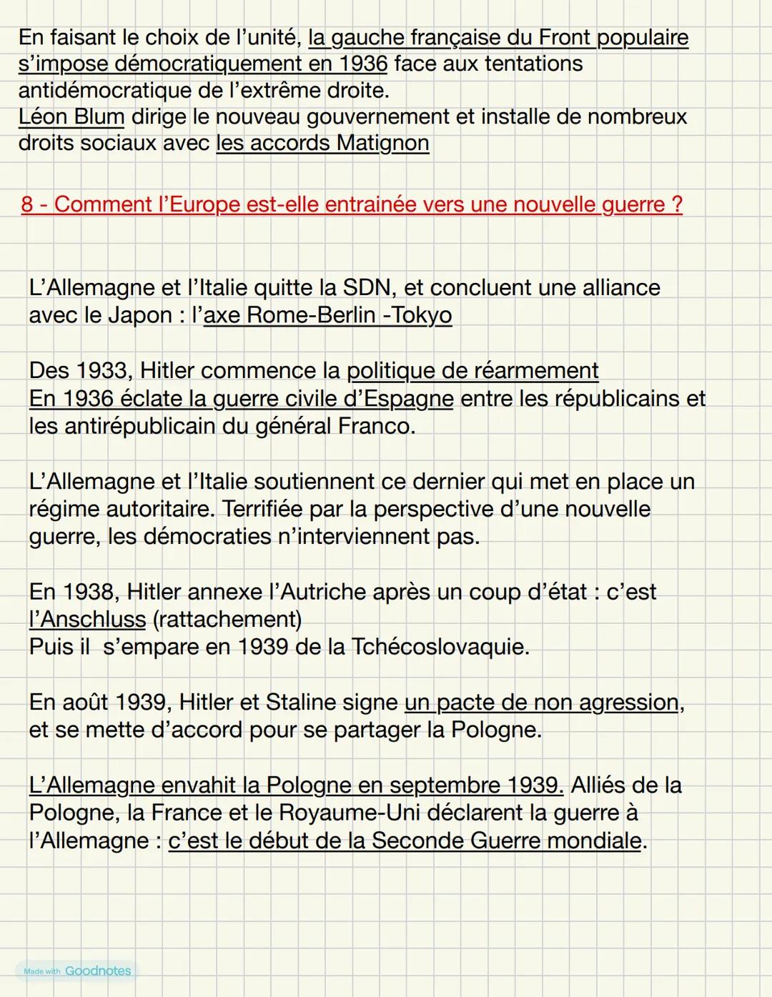 Histoire : Démocraties et totalitarismes dans l'entre-deux-guerres
●
1 - L'Europe après la Première Guerre Mondiale :
des nouvelles frontièr