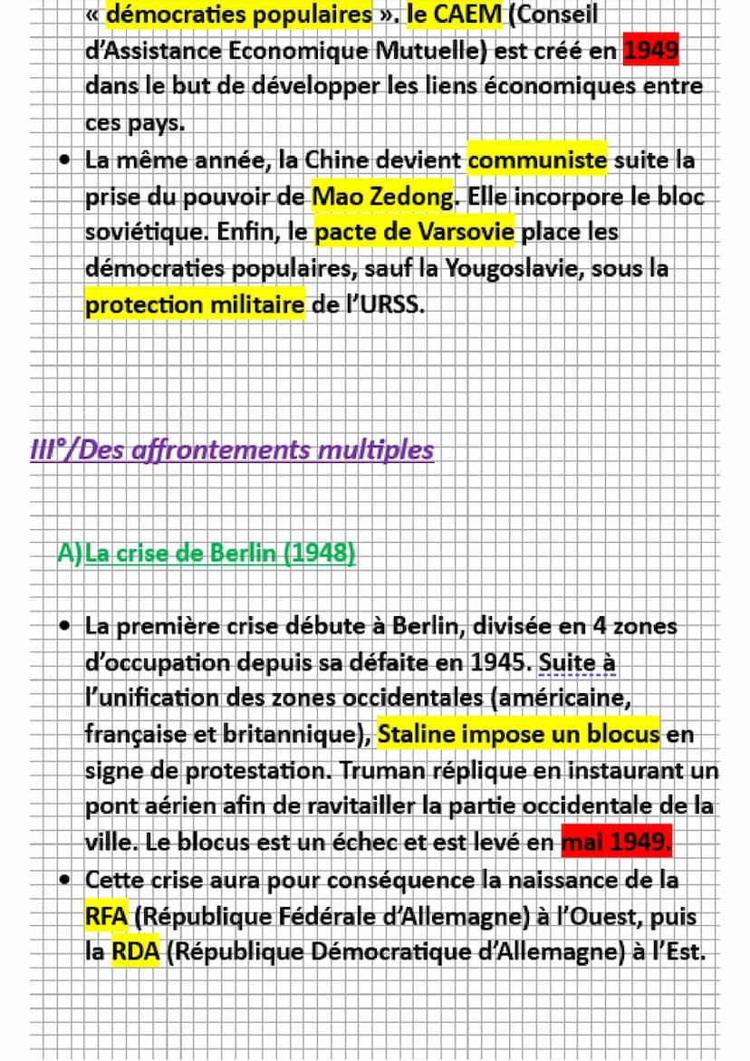 LA GUERRE FROIDE : UN NOUVEL
ORDRE INTERNATIONAL
(1/2)
lº/Les origines de la guerre froide
A)Deux grandes puissances concurrentes
La Guerre 