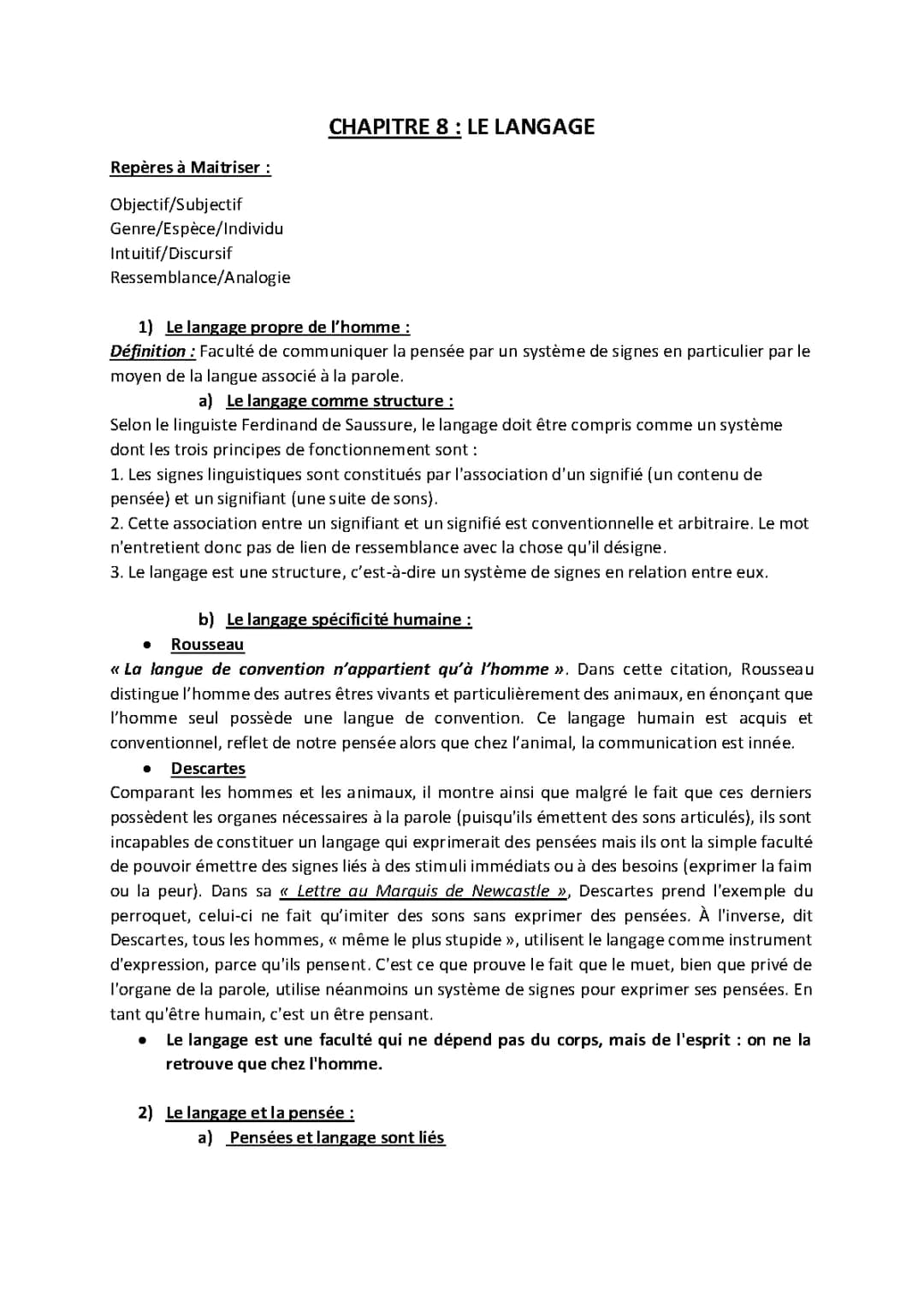 Le Langage en Philosophie PDF: Cours, Dissertation et Citations