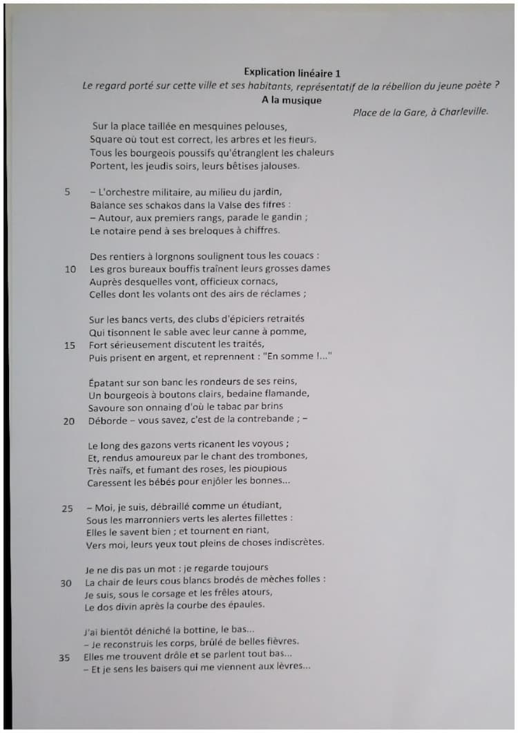 Know "À la musique"-Rimbaud explication linéaire  thumbnail