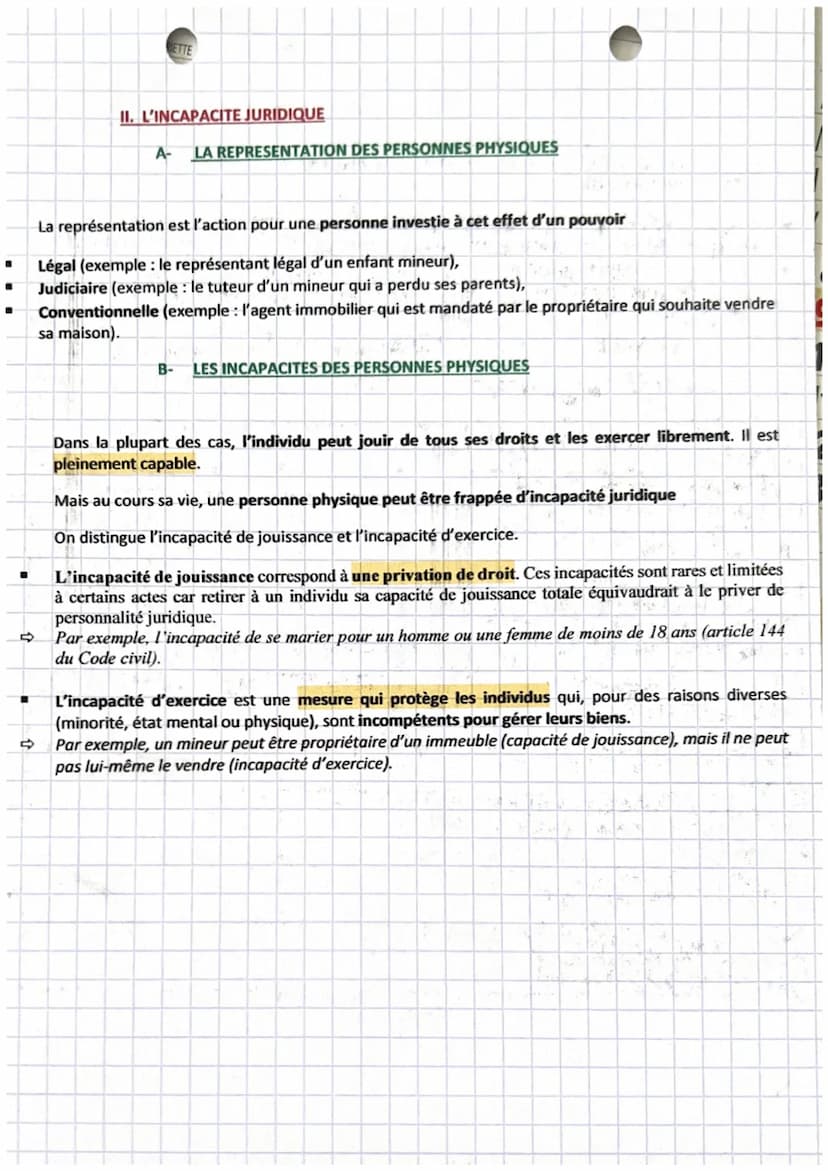 drat
1. chapitre 8
Introduction:
A
A
J
Les personnes juridiques disposent d'une capacité juridique qui débute à leur naissance et s'éteint à