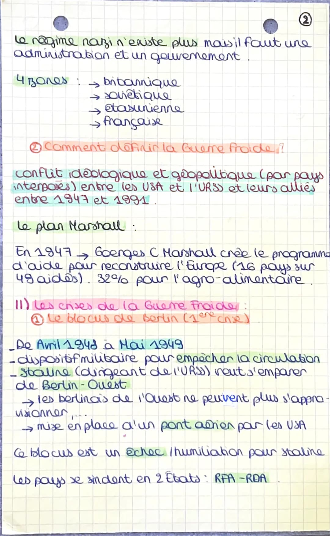 histoire: • @
un monde bipolaire auxtemps de la
Guerre Froide:
1) La naissance de la Guerre froide.
4) Dans quel contexte est elle apparue?
