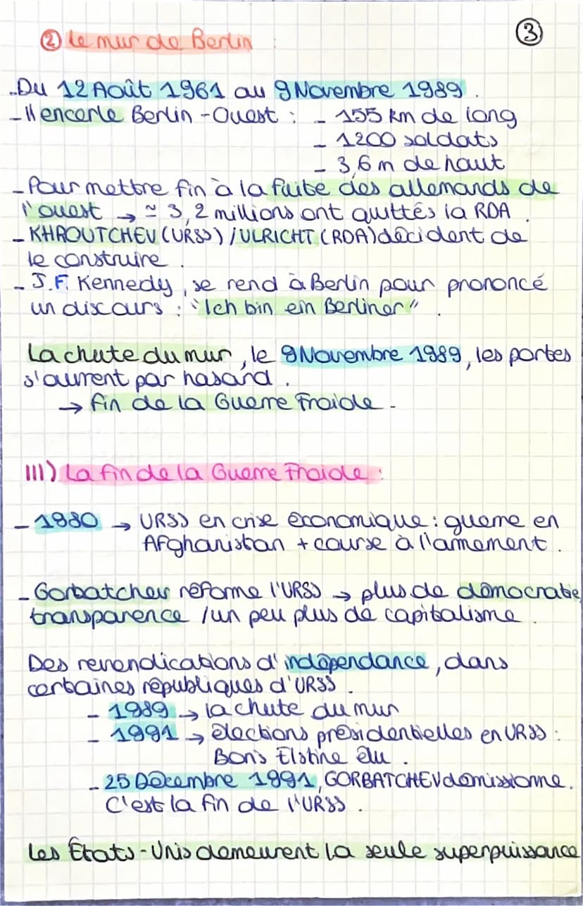histoire: • @
un monde bipolaire auxtemps de la
Guerre Froide:
1) La naissance de la Guerre froide.
4) Dans quel contexte est elle apparue?
