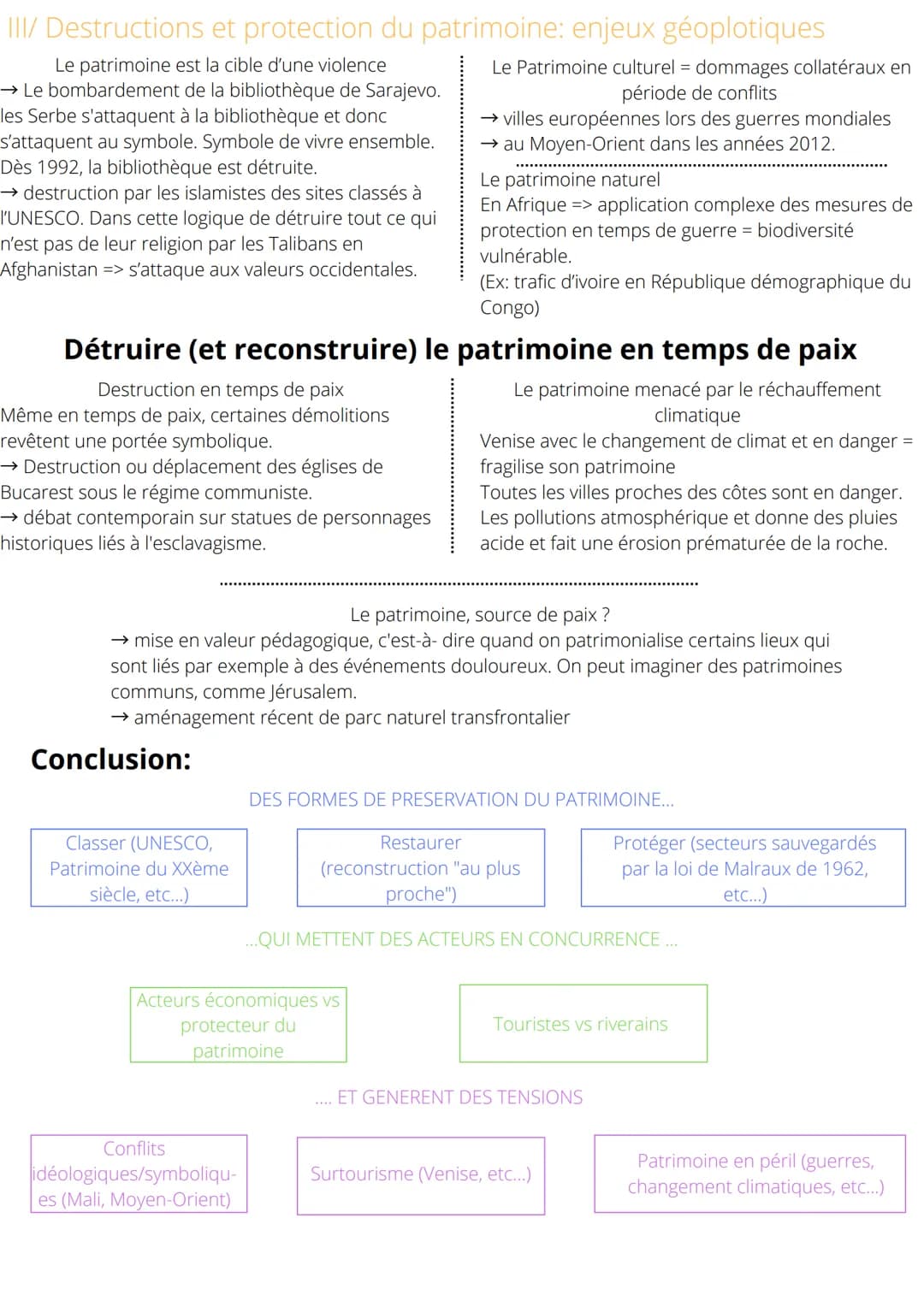 THÈME 4: IDENTIFIER,
PROTÉGER ET
VALORISER LE PATRIMOINE : ENJEUX
GÉOPOLITIQUE.
Axe 2: La préservation, entre tensions et concurrence
En mai