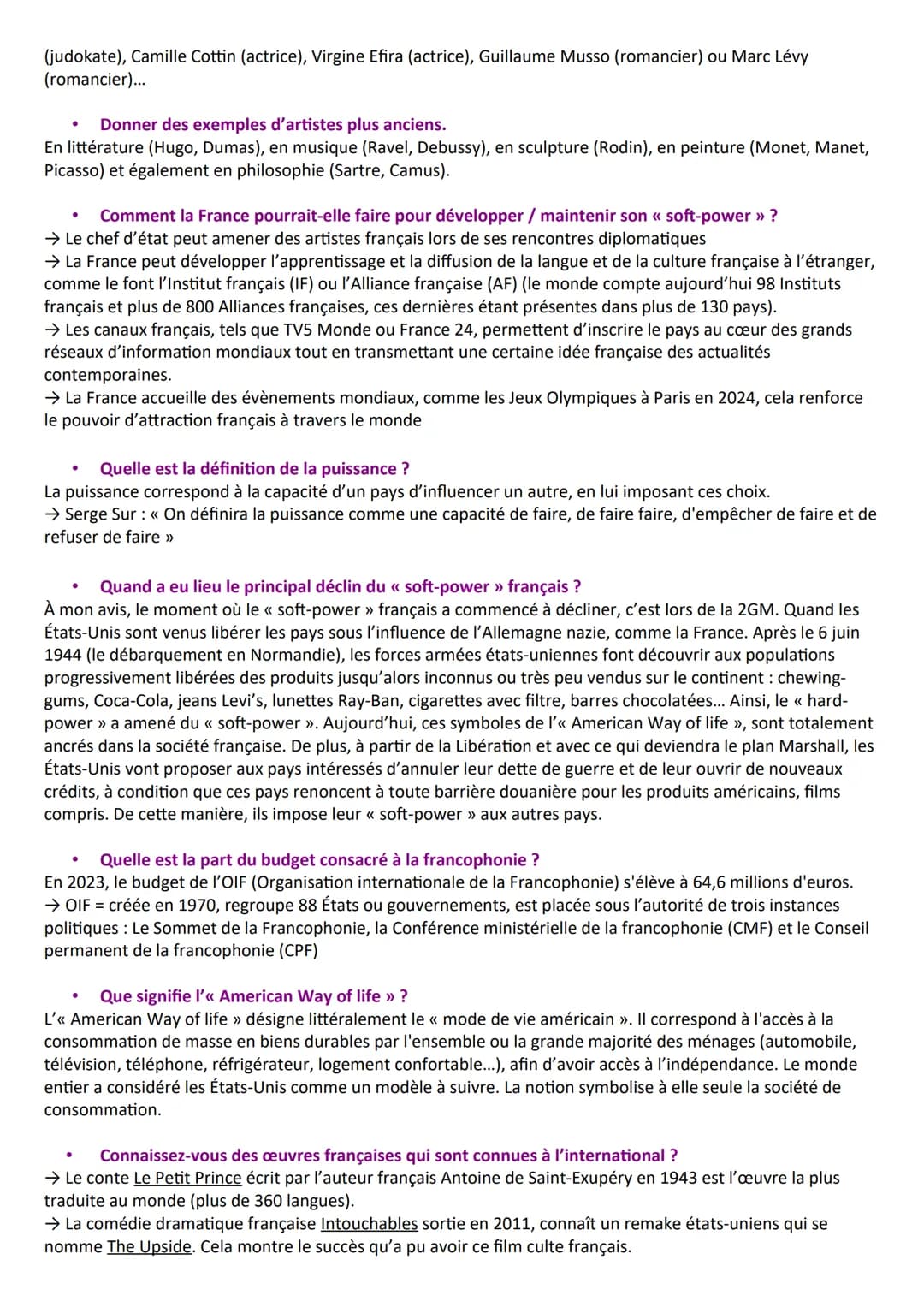 Sujet : Le « soft-power » français reste-t-il influent?
INTRODUCTION
Mi mai 2023, E.Macron a accueilli 200 patrons de multinationales étrang