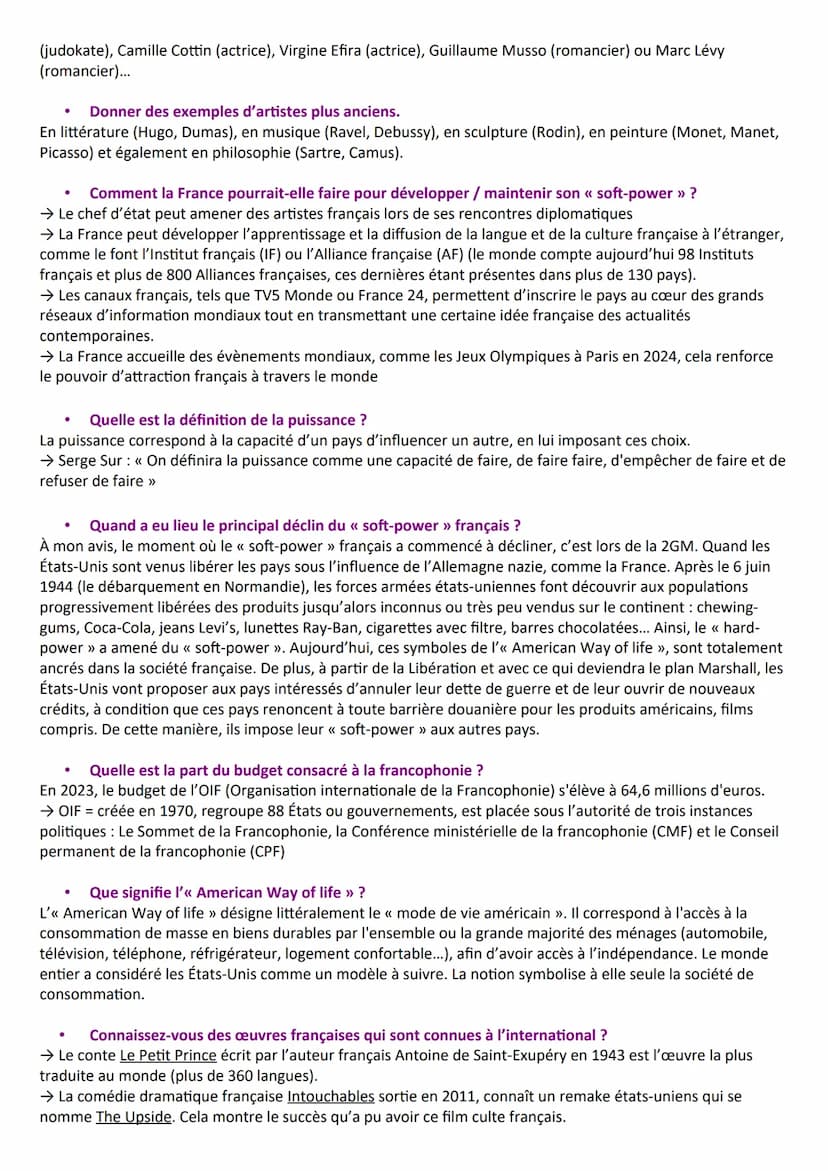 Sujet : Le « soft-power » français reste-t-il influent?
INTRODUCTION
Mi mai 2023, E.Macron a accueilli 200 patrons de multinationales étrang