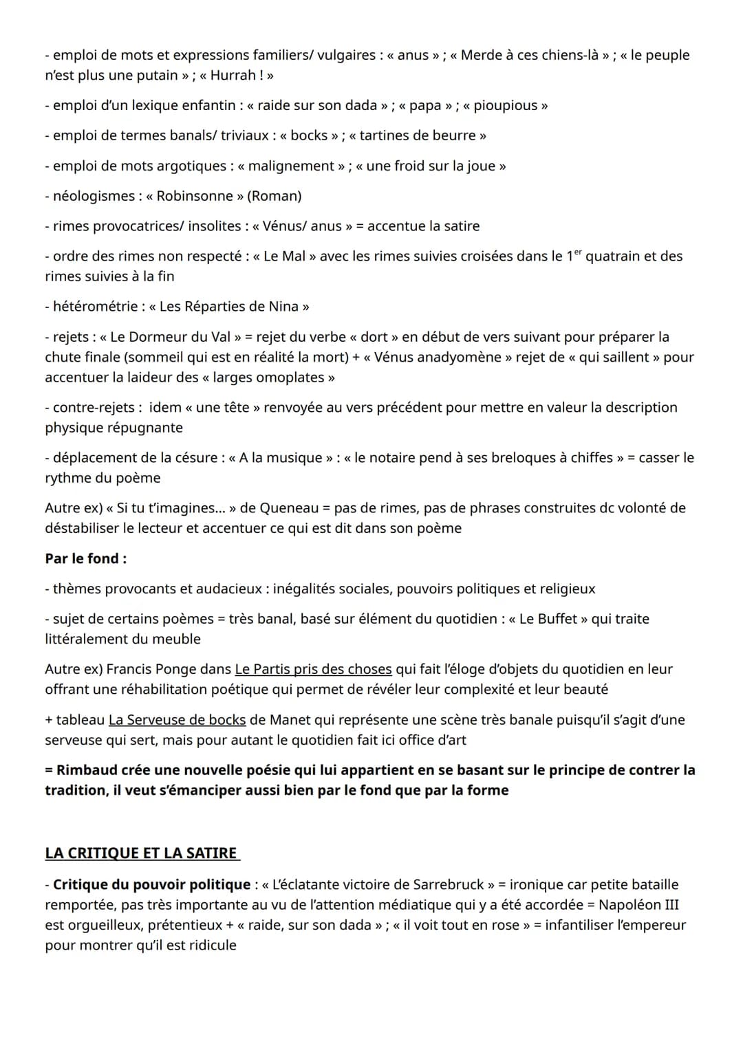 FICHE REVISIONS DISSERTATION RIMBAUD
L'AMOUR POUR LA NATURE
- Nature sainte : « Nature! o toi qui fis ces hommes saintement » (Le Mal) qui c