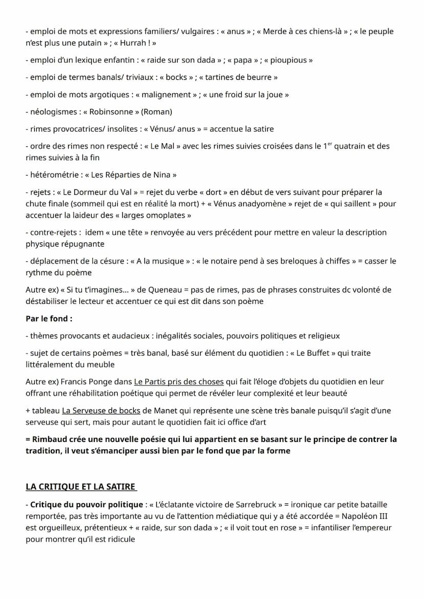 FICHE REVISIONS DISSERTATION RIMBAUD
L'AMOUR POUR LA NATURE
- Nature sainte : « Nature! o toi qui fis ces hommes saintement » (Le Mal) qui c