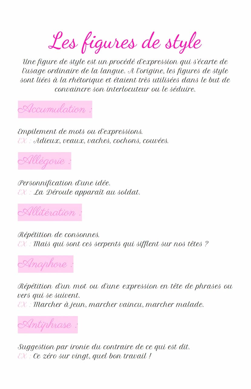 Les registres
Le registre lyrique:
Expression des sentiments personnels
Champ lexical des émotions, des sentiments
Interjection, points de s