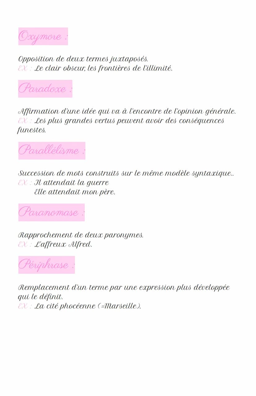Les registres
Le registre lyrique:
Expression des sentiments personnels
Champ lexical des émotions, des sentiments
Interjection, points de s