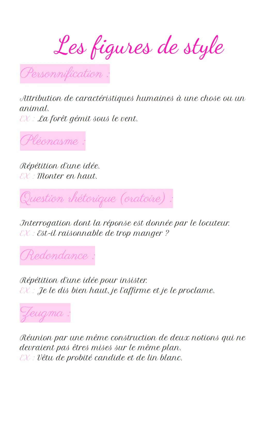 Les registres
Le registre lyrique:
Expression des sentiments personnels
Champ lexical des émotions, des sentiments
Interjection, points de s