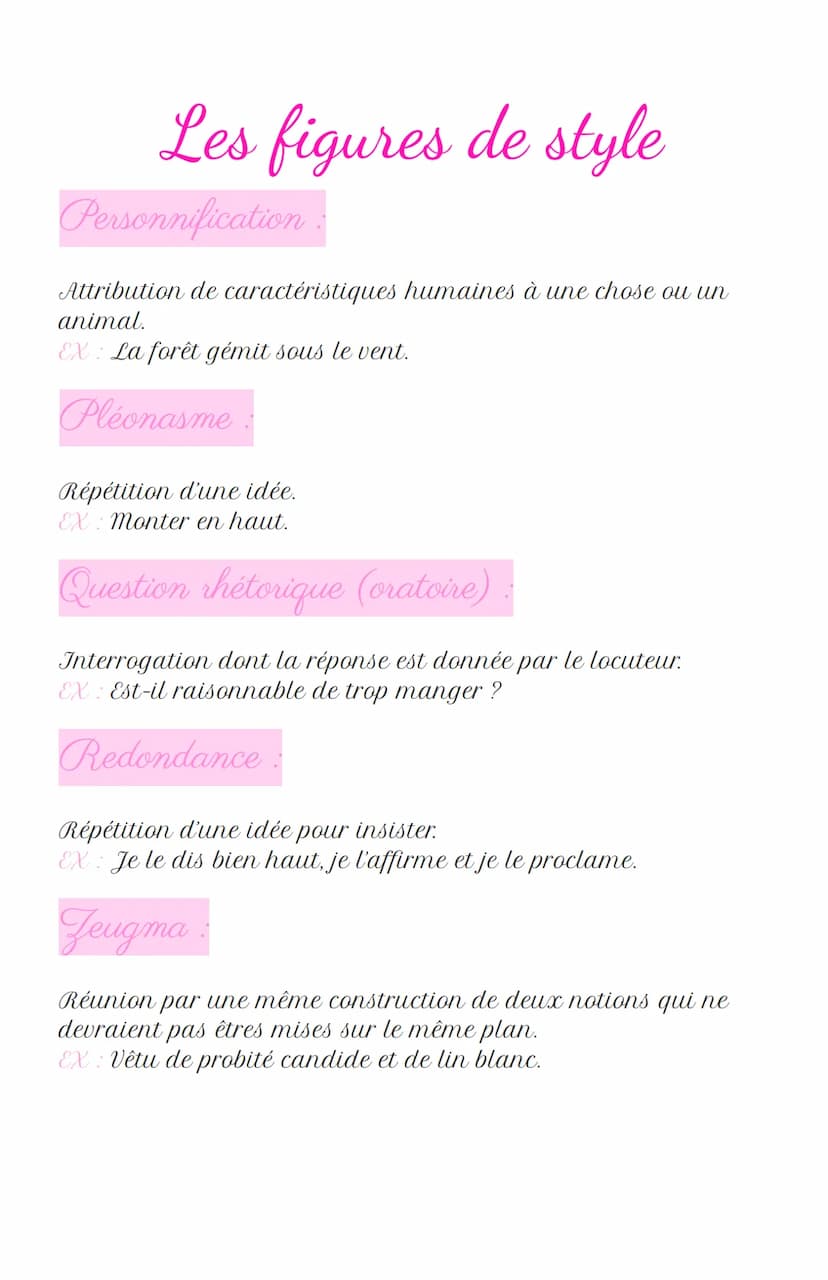 Les registres
Le registre lyrique:
Expression des sentiments personnels
Champ lexical des émotions, des sentiments
Interjection, points de s