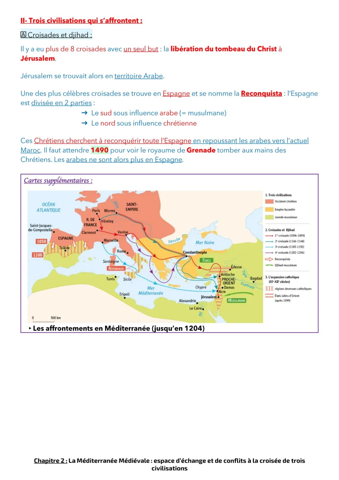 
<p>La méditerranée médiévale voit la présence de 3 entités (3 empires) :</p>
<h2 id="loccidentchrtien">L'occident chrétien</h2>
<p>La féoda