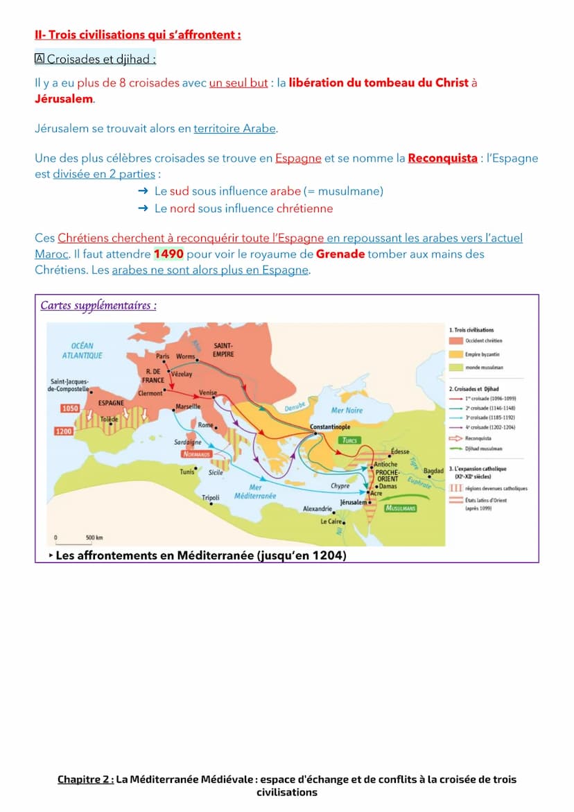 
<p>La méditerranée médiévale voit la présence de 3 entités (3 empires) :</p>
<h2 id="loccidentchrtien">L'occident chrétien</h2>
<p>La féoda
