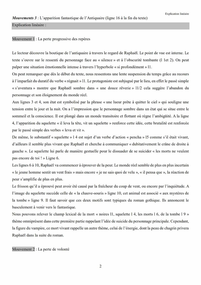 Objet d'étude ¾ : Le Roman et le récit du Moyen Âge au XXIe siècle
Honoré de Balzac, La Peau de chagrin / parcours : Les romans de l'énergie