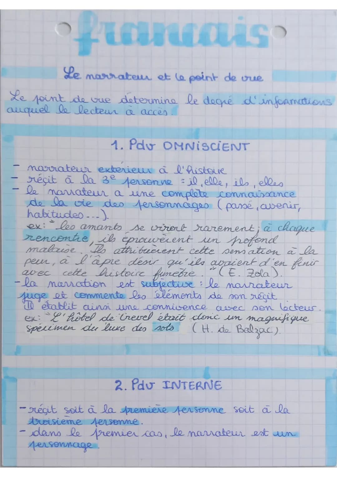 Le narrateur et le point de vue