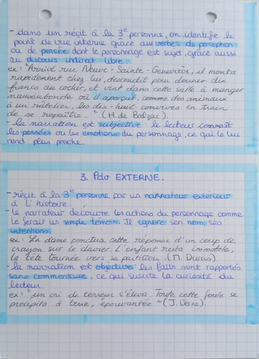 francais
Le narrateur et le point de vue
Le point de vue determine le degré d'informations
auquel le lecteur à accès
-
1. Pdv OMNISCIENT
nar