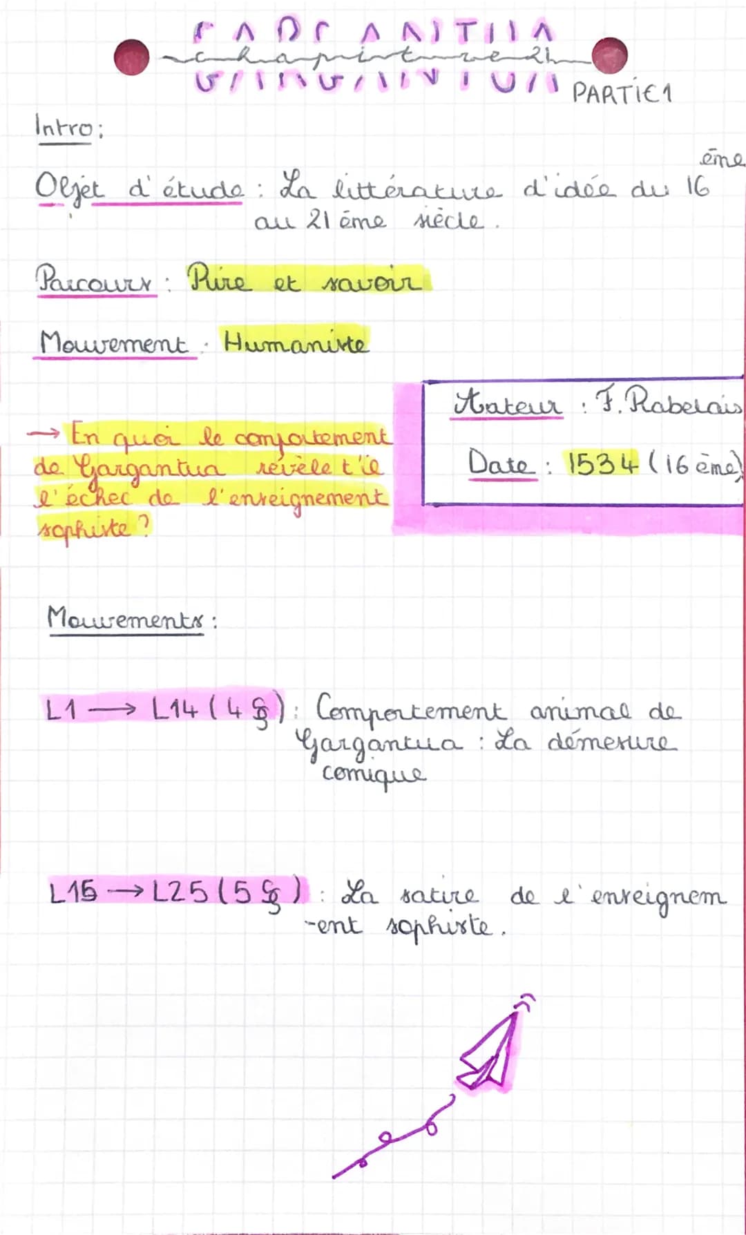 FARSANTIA
vanhiaprintre din
6/11 G/INTU71 PARTIE 1
Intro:
eme
Objet d'étude: La littérature d'idée du 16
all 21 ème siècle.
Parcours: Pire e