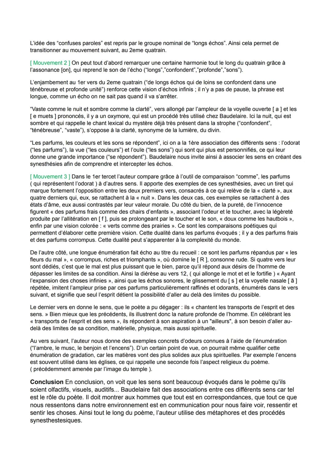 OE1 La poésie
ET2: Correspondances
Introduction
[Salutations ] Bonjour, aujourd'hui je vais vous proposer une analyse linéaire d'un poème ex
