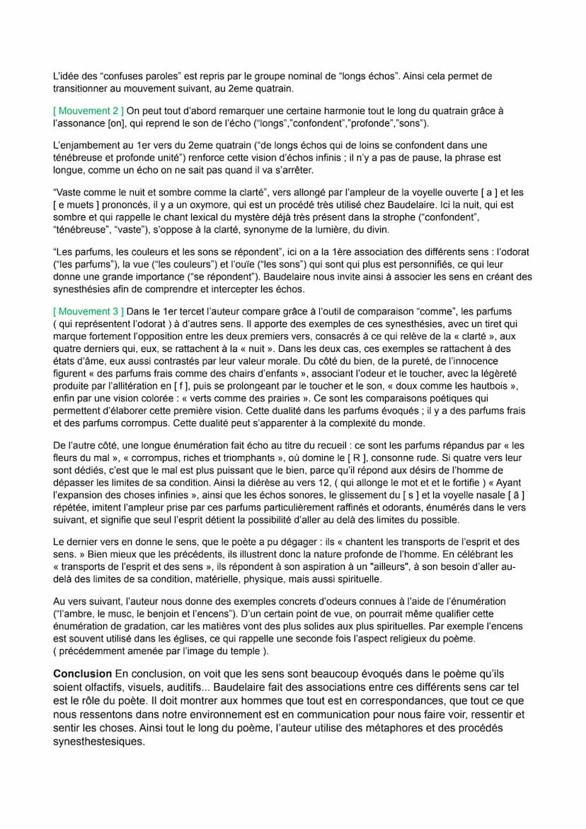 OE1 La poésie
ET2: Correspondances
Introduction
[Salutations ] Bonjour, aujourd'hui je vais vous proposer une analyse linéaire d'un poème ex