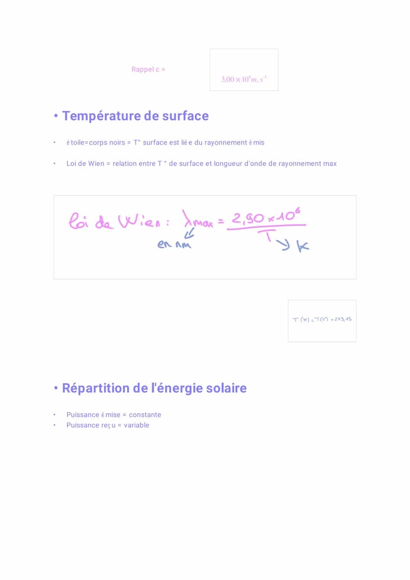 E.S Physique-Chimie: Le
rayonnement Solaire
• Relation entre puissance et énergie:
E
P -
mogenne At
P moyenne : puissance moyenne du
phénomè