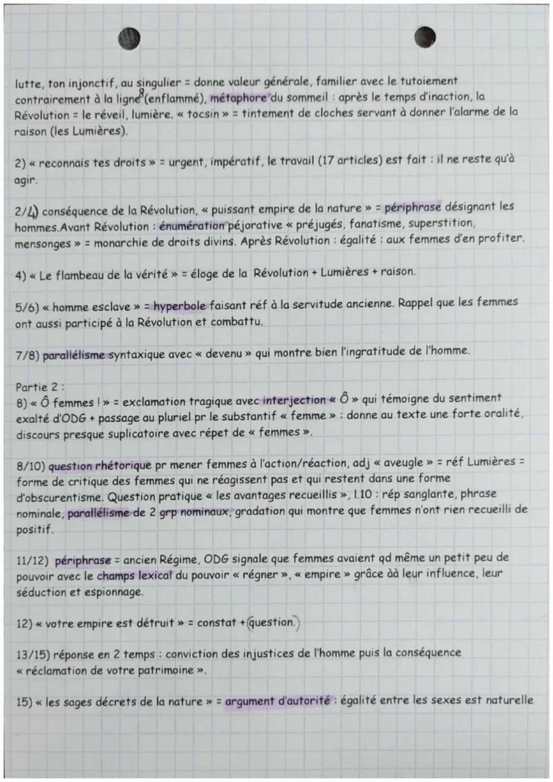 Texte 4
Déclaration des droits de la femme
et de la citoyenne, Postambule
Le 3 novembre 1793 meurt guillotinée Marie Gouze, dite Marie-Olymp