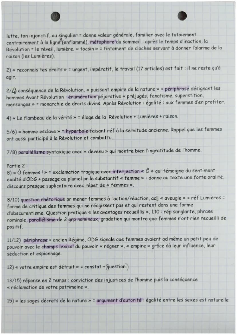 Texte 4
Déclaration des droits de la femme
et de la citoyenne, Postambule
Le 3 novembre 1793 meurt guillotinée Marie Gouze, dite Marie-Olymp