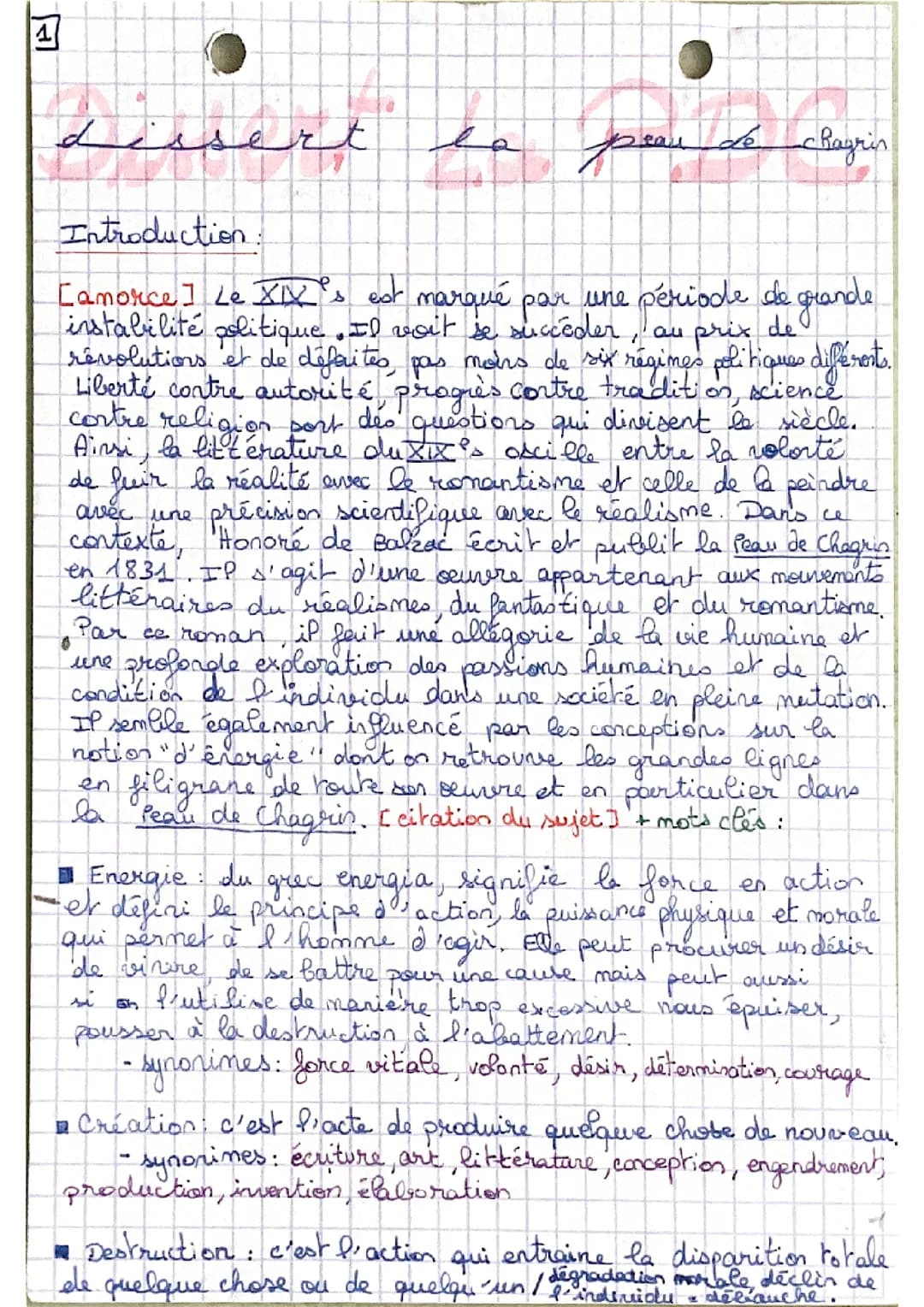 Fiche sur la peau de chagrin d’honoré de Balzac 