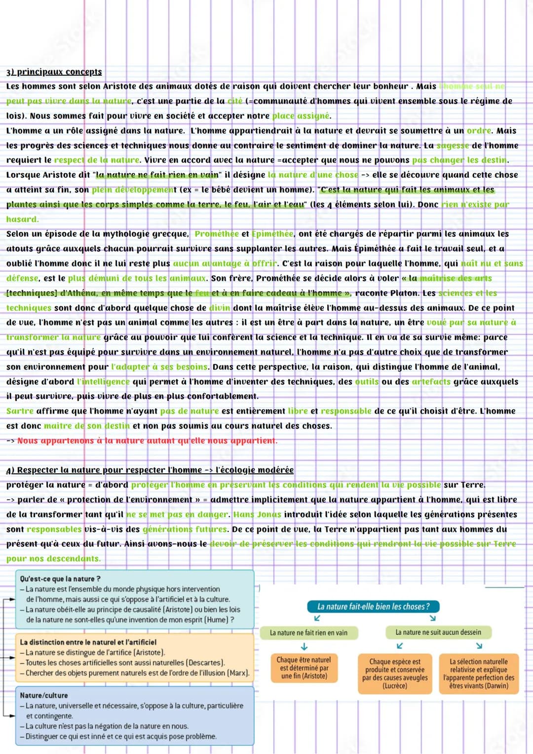 La nature
La nature désigne d'abord une totalité : c'est l'ensemble de l'environnement biophysique et des êtres qui le composent. À
ce titre