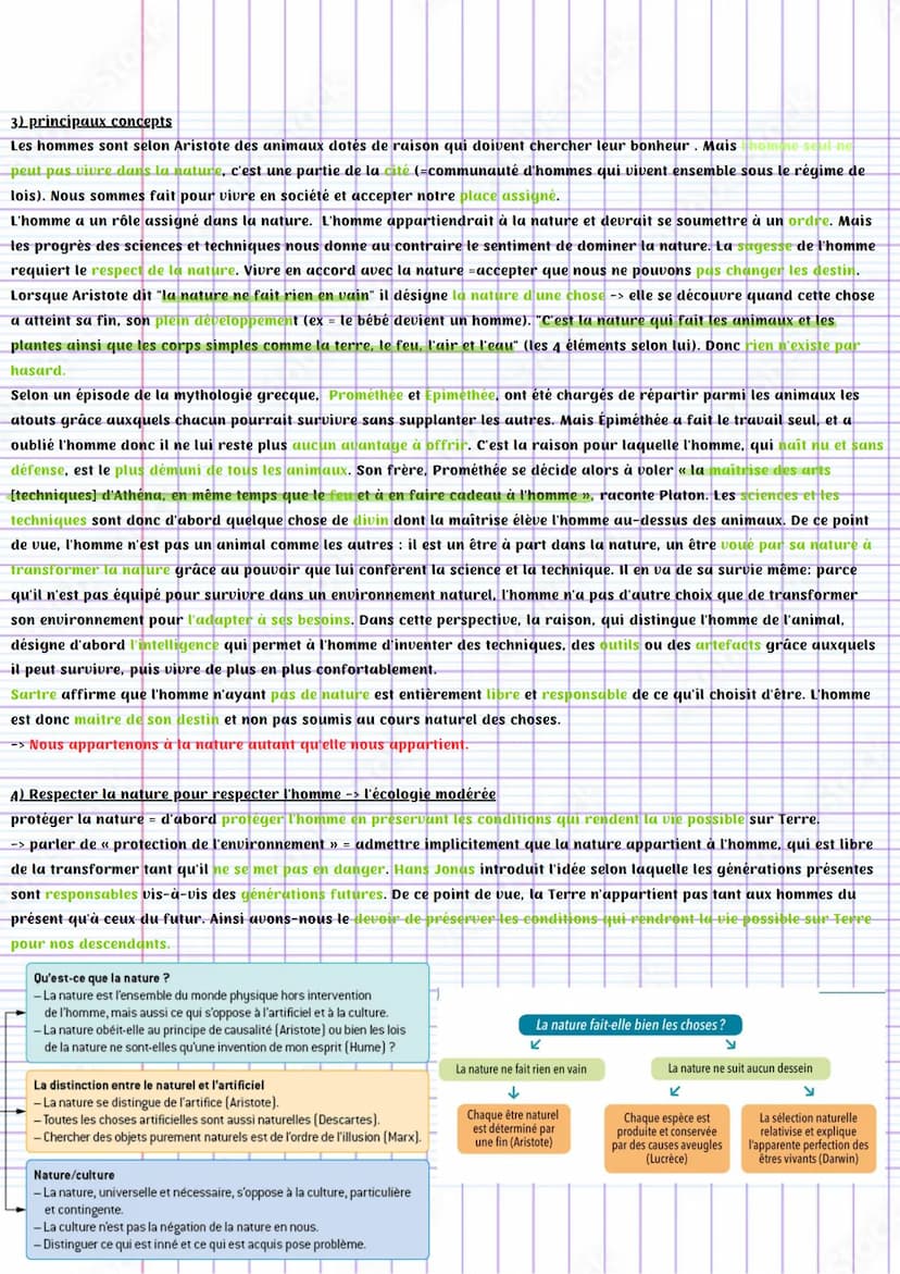 La nature
La nature désigne d'abord une totalité : c'est l'ensemble de l'environnement biophysique et des êtres qui le composent. À
ce titre