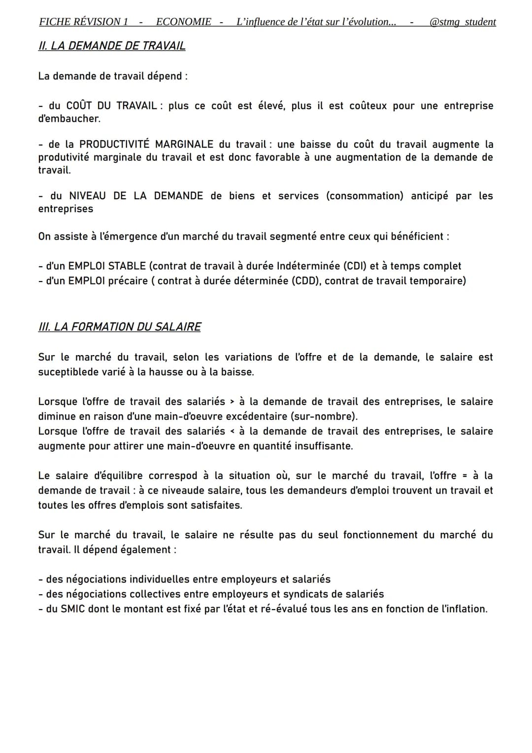 
<h2 id="economielinfluencedeltatsurlvolution">ECONOMIE - L'influence de l'état sur l'évolution…</h2>
<h3 id="iloffredetravail">I. L'OFFRE D