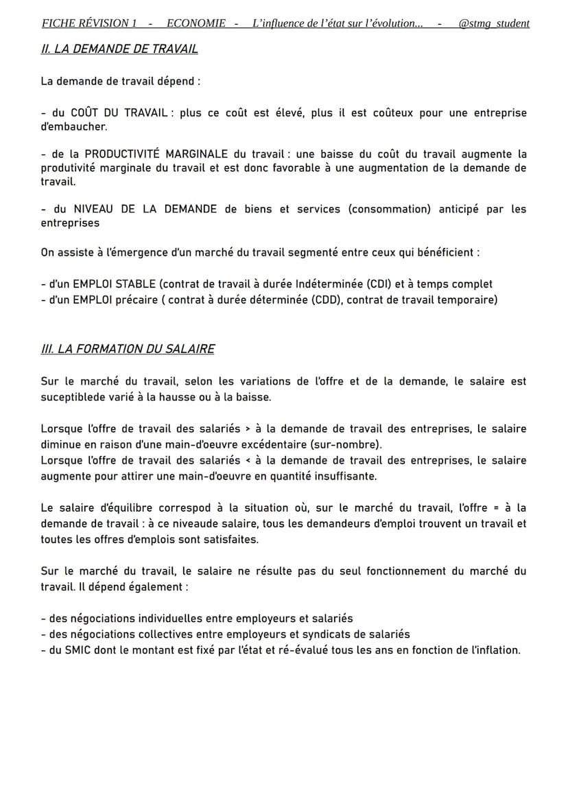 
<h2 id="economielinfluencedeltatsurlvolution">ECONOMIE - L'influence de l'état sur l'évolution…</h2>
<h3 id="iloffredetravail">I. L'OFFRE D