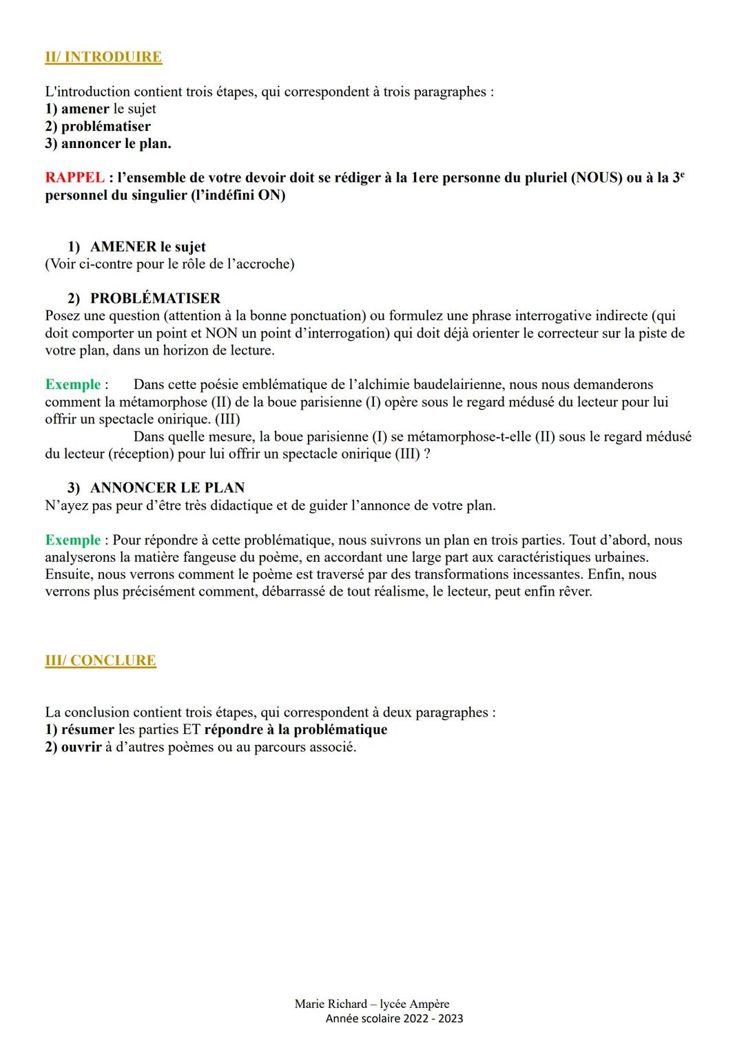 # Commentaire Composé - Méthodologie
Étape par étape
Le genre poétique

I/ STRUCTURER MON PLAN

A/ Au Brouillon: sur mon texte

> 1/ LIRE, e